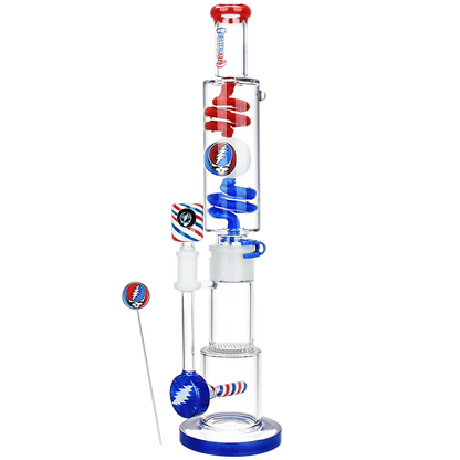 Grateful Dead x Pulsar 10 Year Flood Glycerin Stacker Bong Set | Alt Side View