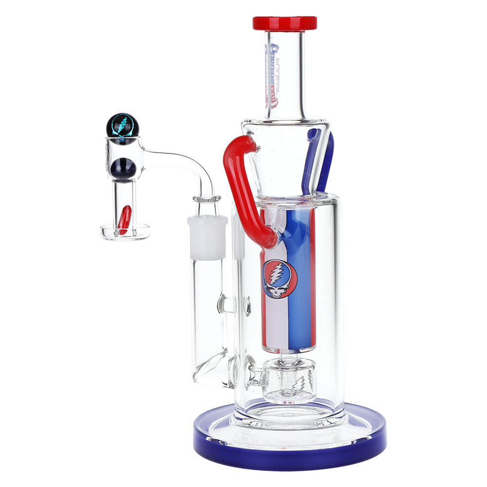Grateful Dead x Pulsar Cascade Waterfall Recycler Dab Rig Set | Back View