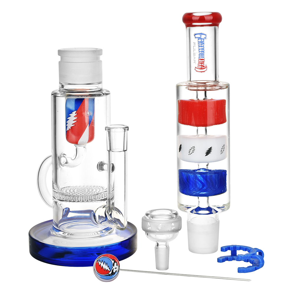 Grateful Dead x Pulsar Cool It Down Glycerin Stacker Bong Set | Pieces