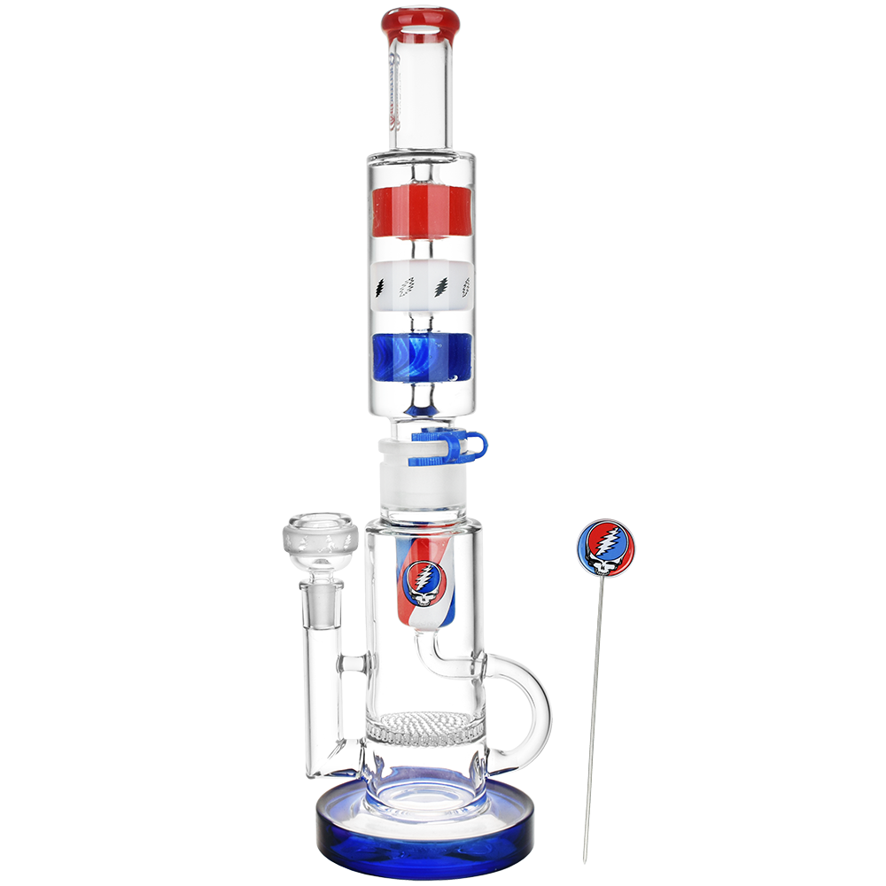 Grateful Dead x Pulsar Cool It Down Glycerin Stacker Bong Set | Side View
