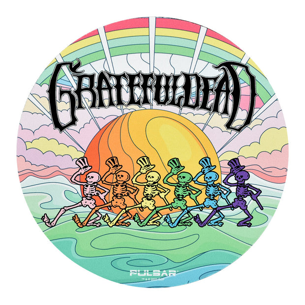 Grateful Dead Bong & Dab Mat Bundle | Round Dab Mat | Under The Rainbow