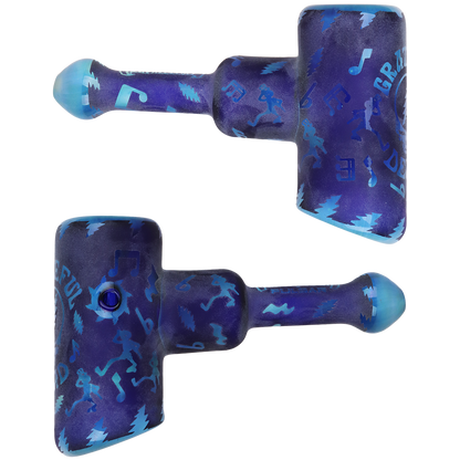 Grateful Dead x Pulsar Etched Hammer Bubbler | Ethereal Music | Both Sides View