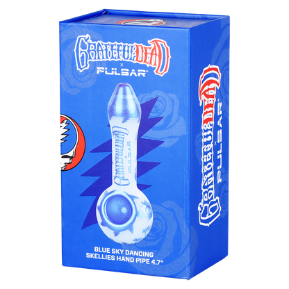 Grateful Dead x Pulsar Etched Spoon Pipe | Blue Sky Dancing Skellies | Gift Box Packaging