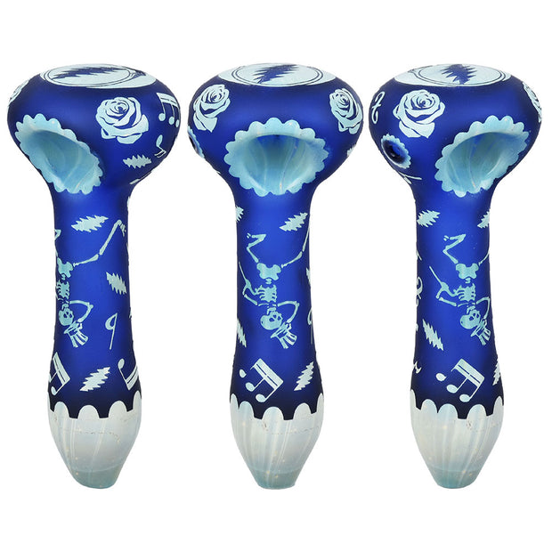 Grateful Dead x Pulsar Etched Spoon Pipe | Steal Your Face | All Sides View