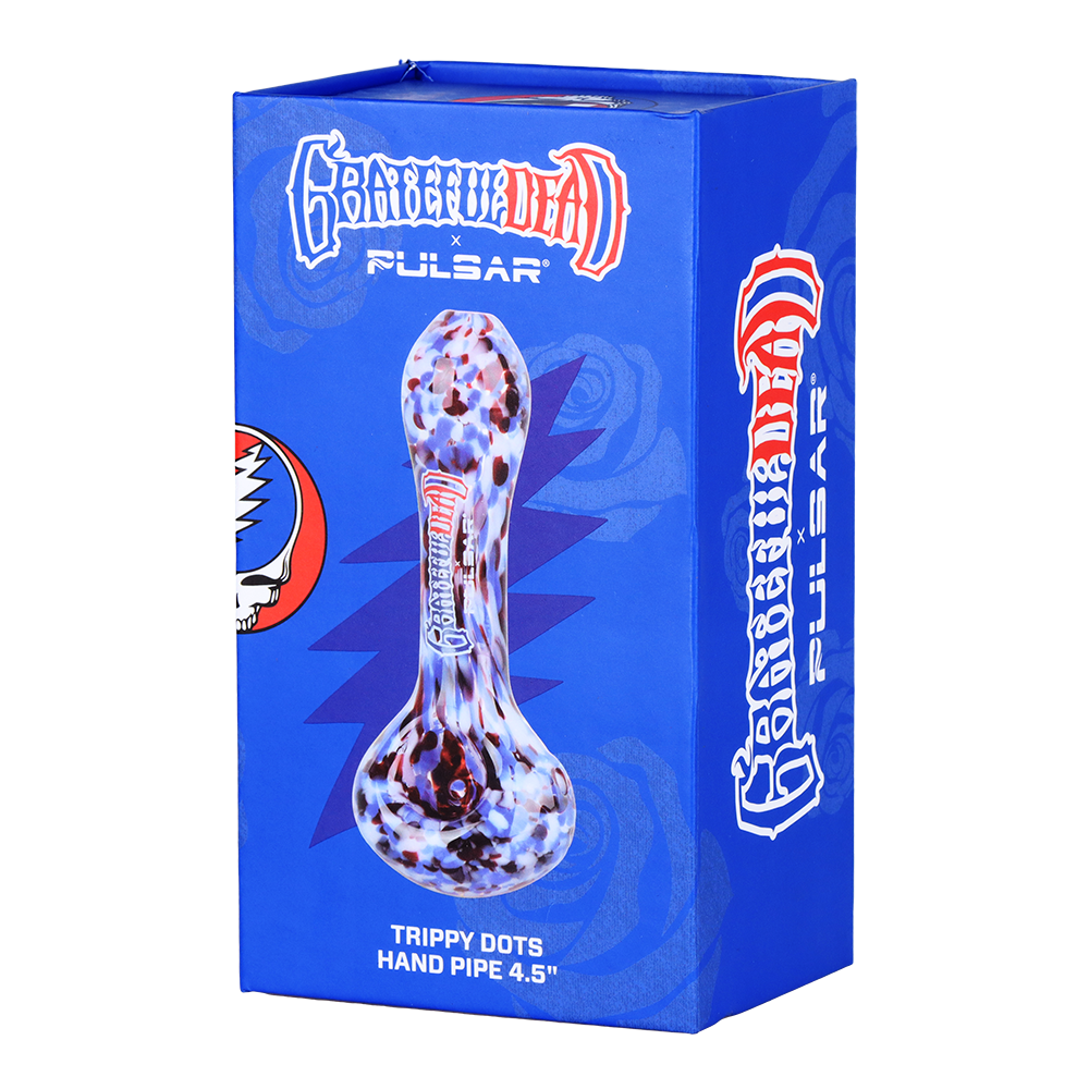 Grateful Dead x Pulsar Frit Spoon Pipe | Acid Rain | Luxury Gift Box Packaging