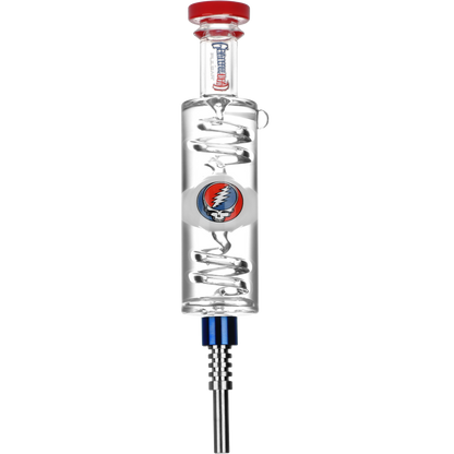 Grateful Dead x Pulsar Glycerin Dab Straw & Dab Dish | Stealie | Front View