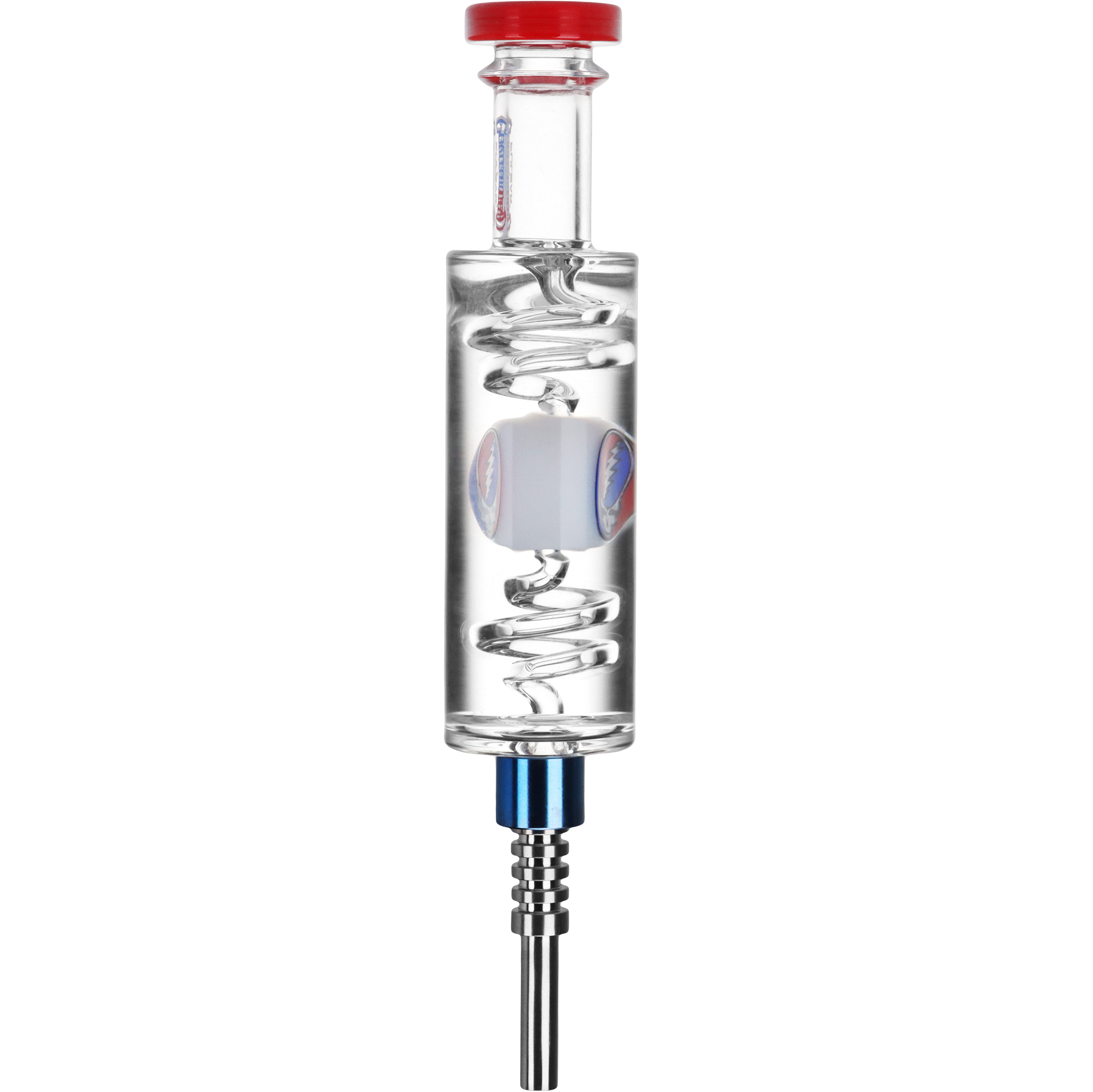 Grateful Dead x Pulsar Glycerin Dab Straw & Dab Dish | Stealie | Side View