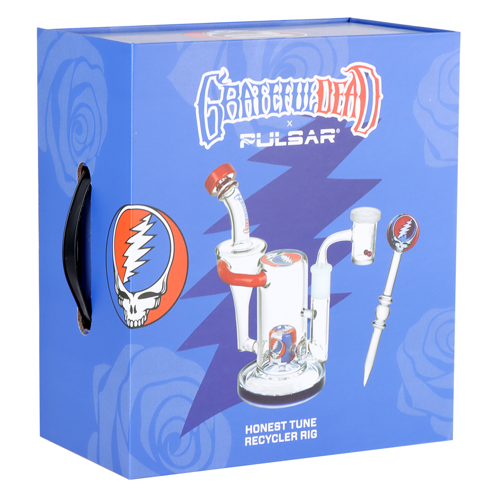 Grateful Dead x Pulsar Honest Tune Recycler Dab Rig Set | Luxury Gift Box Packaging