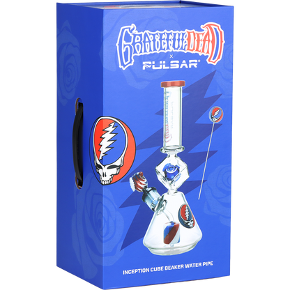 Grateful Dead x Pulsar Inception Cube Beaker Bong Set | Gift Box Packaging