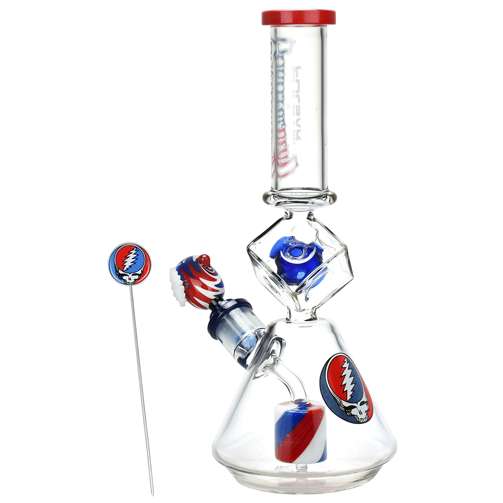 Grateful Dead x Pulsar Inception Cube Beaker Bong Set | Back View