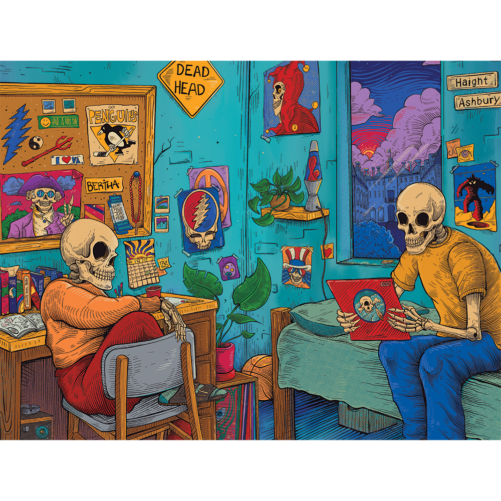 Grateful Dead x Pulsar Inside Print Sherlock Pipe | Deadhead Dorm | Album Art Full View