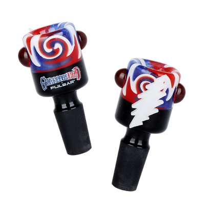 Grateful Dead x Pulsar Inside Print Straight Tube Bong | Wig Wag Bowl Herb Slide