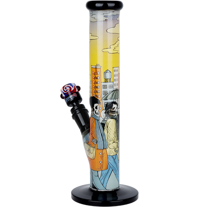 Grateful Dead x Pulsar Inside Print Straight Tube Bong | Street People | Back View