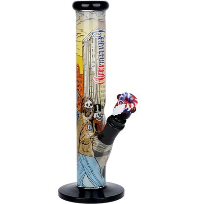 Grateful Dead x Pulsar Inside Print Straight Tube Bong | Street People | Front View