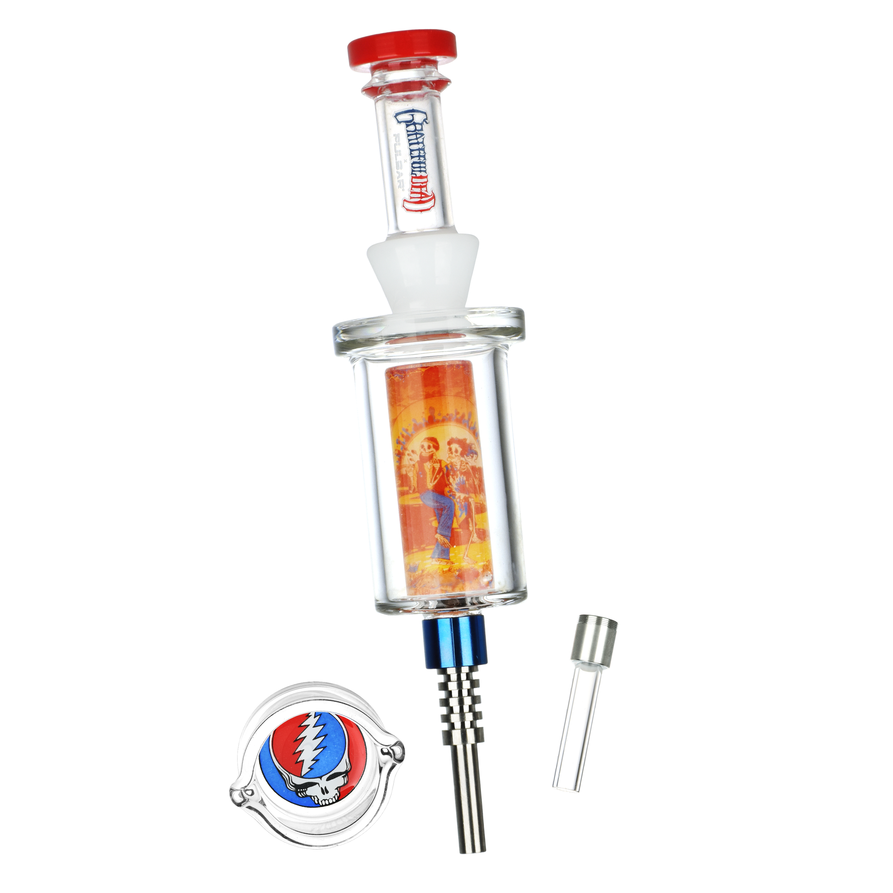 Grateful Dead x Pulsar Inside Print Vapor Vessel & Dab Dish | Sunset Dance