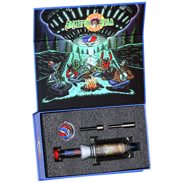 Grateful Dead x Pulsar Inside Print Vapor Vessel & Dab Dish | UFO Jam | Packaging Open View