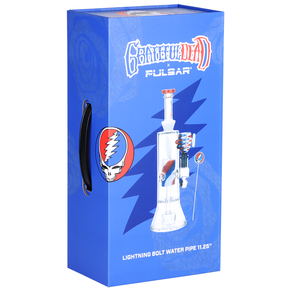 Grateful Dead x Pulsar Lightning Bolt Bong Set | Gift Box Packaging