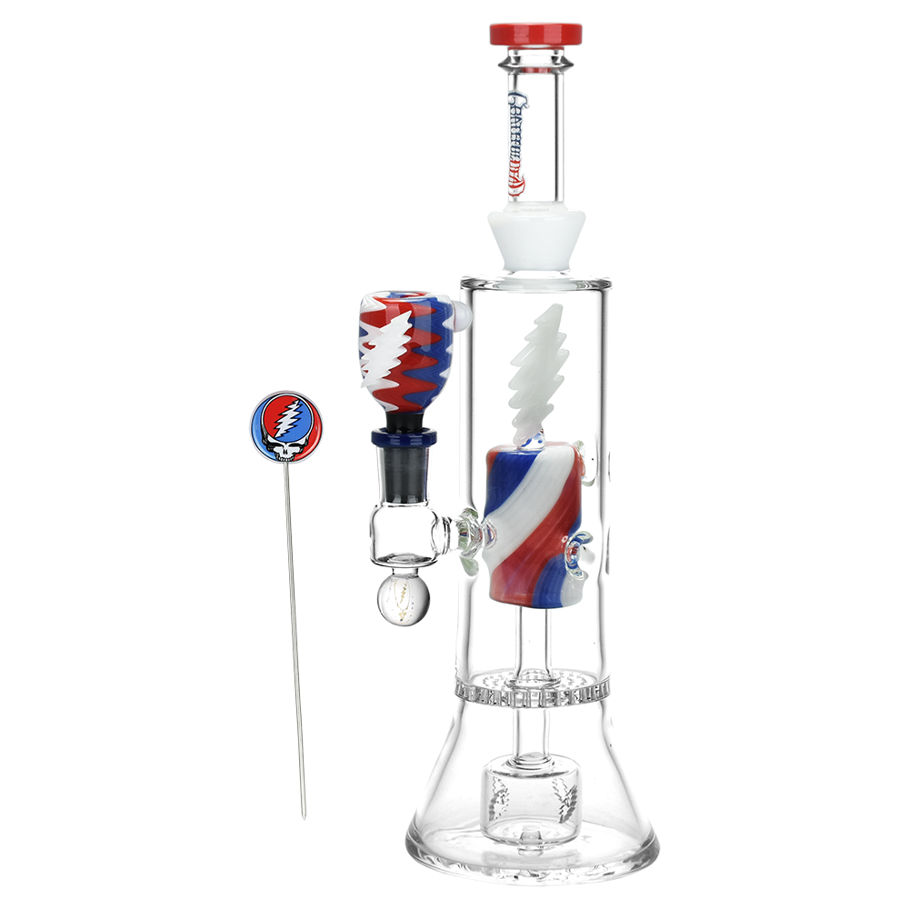 Grateful Dead x Pulsar Lightning Bolt Bong Set | Side View