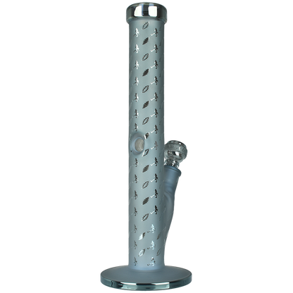 Grateful Dead x Pulsar Lightning Skellies Straight Tube Bong | Blue | Back View