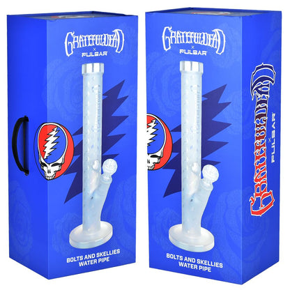 Grateful Dead x Pulsar Lightning Skellies Straight Tube Bong | Packaging