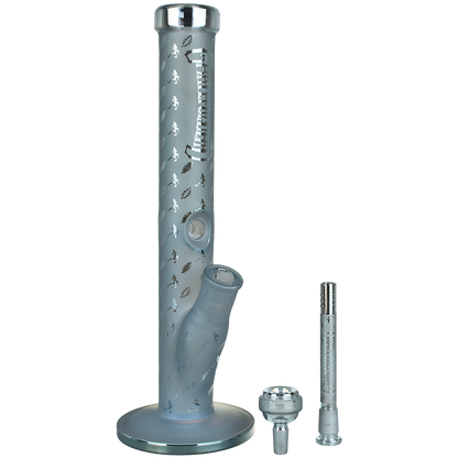 Grateful Dead x Pulsar Lightning Skellies Straight Tube Bong | Blue | Pieces