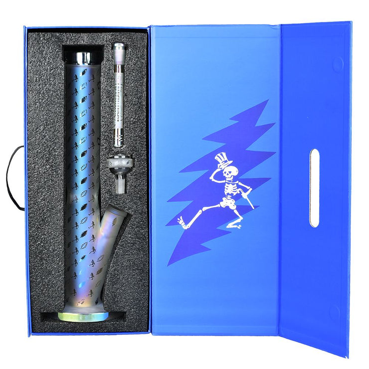 Grateful Dead x Pulsar Lightning Skellies Straight Tube Bong | Packaging Inside View