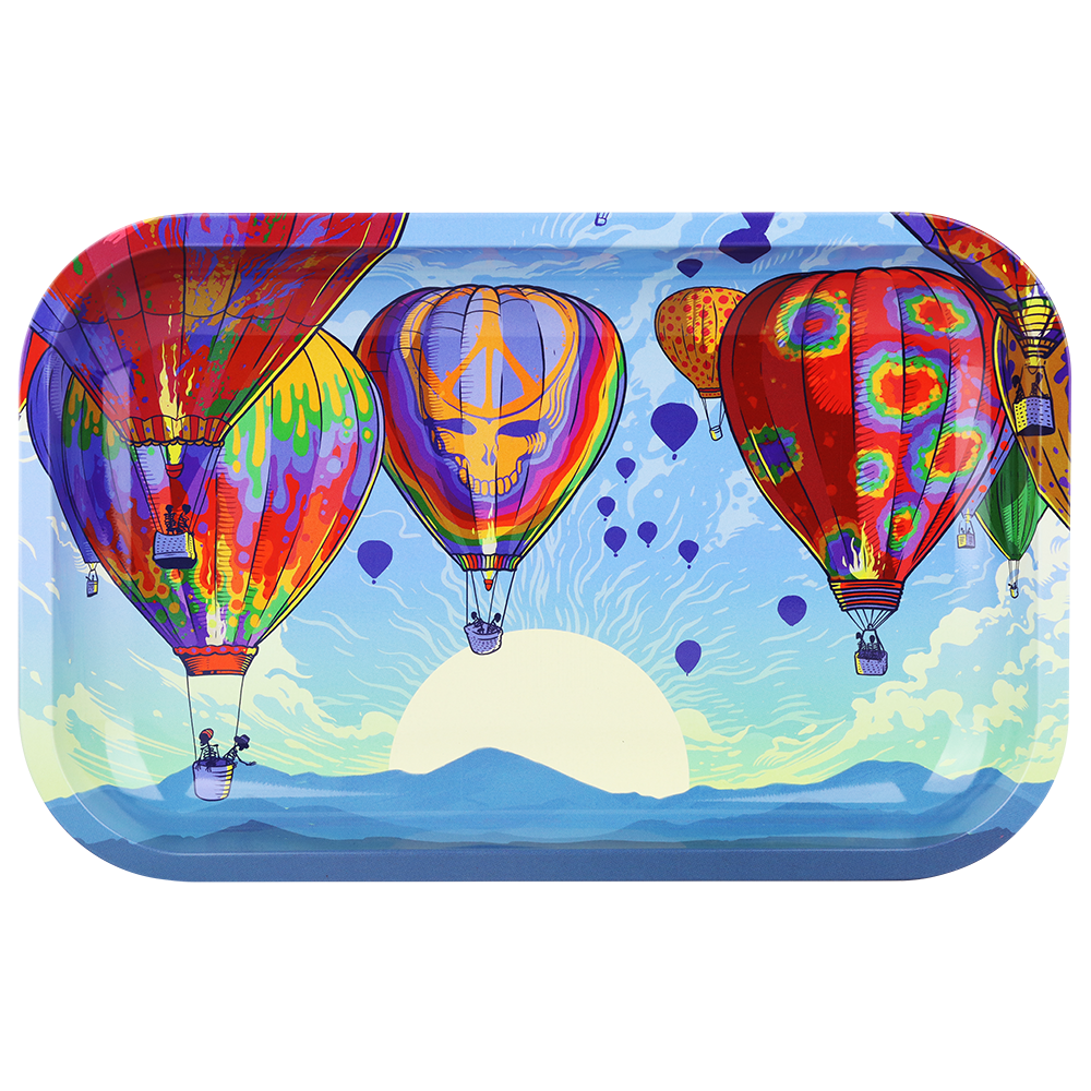 Grateful Dead x Pulsar Metal Rolling Tray | Hot Air | Front View