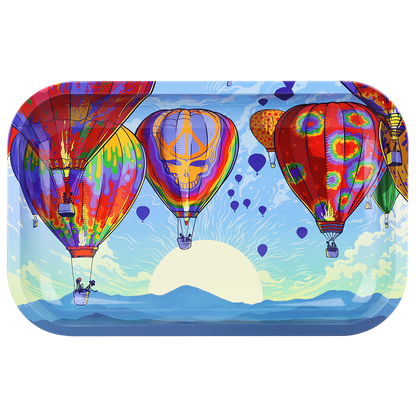 Grateful Dead x Pulsar Metal Rolling Tray | Hot Air | Front View