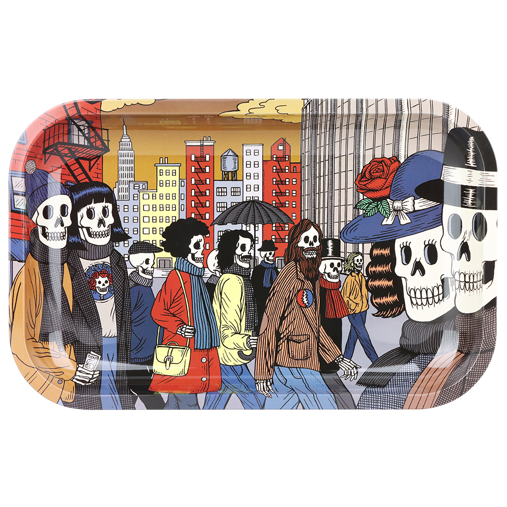 Grateful Dead x Pulsar Metal Rolling Tray | Street People | Front View