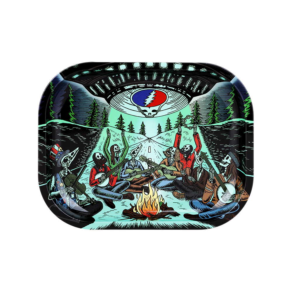 Grateful Dead x Pulsar Mini Metal Rolling Tray | UFO Jam | Front View