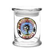 Grateful Dead Chugger Bong, Jar, & Tray Bundle | Pop Top Stash Jar | Skull and Roses Circle