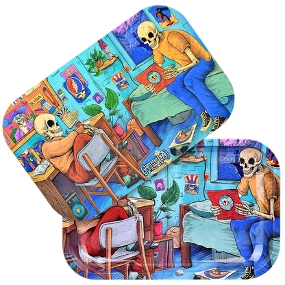 Grateful Dead x Pulsar Metal Rolling Tray & Lid Set | Deadhead Dorm