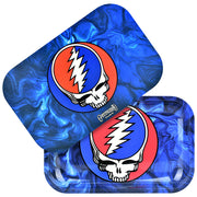 Grateful Dead Straight Tube Bong, Jar, & Tray Bundle | Rolling Tray Set | Steal Your Face