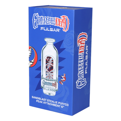 Grateful Dead x Pulsar Sandblasted Stealie Rig Set for Puffco Peak Series | Gift Box Packaging
