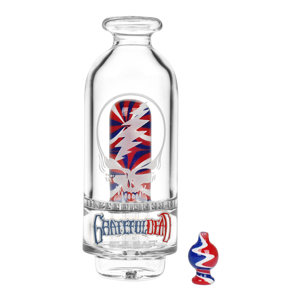 Grateful Dead x Pulsar Sandblasted Stealie Rig Set for Puffco Peak Series | Front View