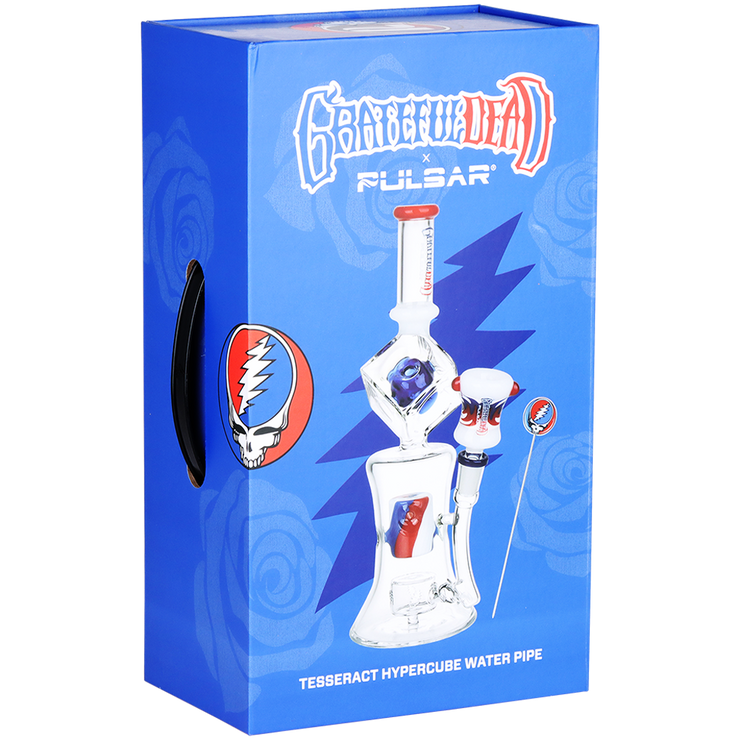 Grateful Dead x Pulsar Tesseract Hypercube Bong Set | Gift Box Packaging