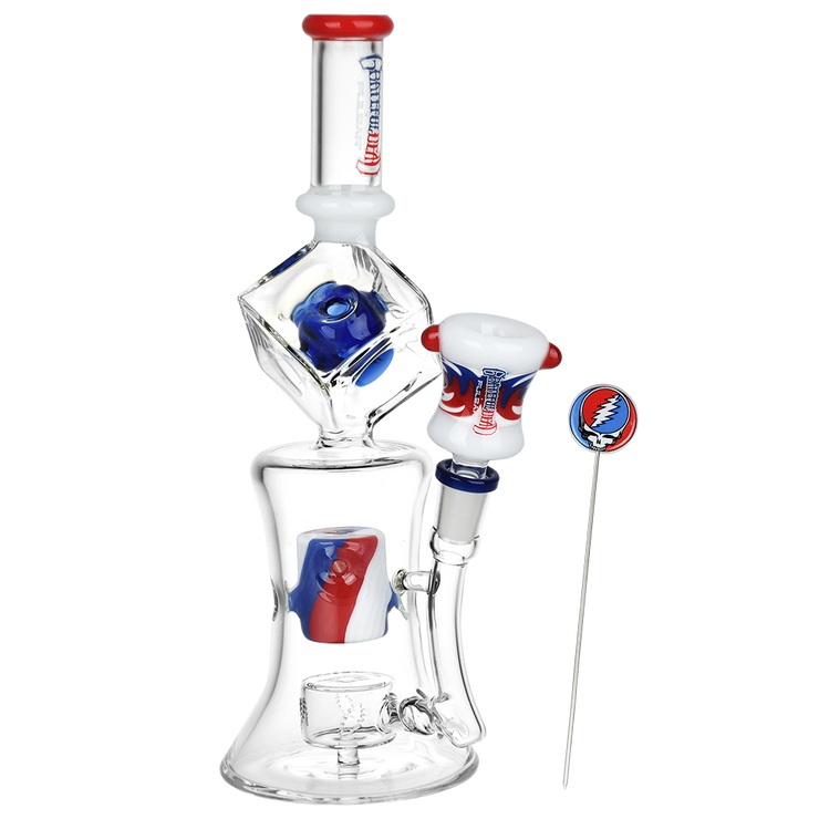 Grateful Dead x Pulsar Tesseract Hypercube Bong Set | Front View