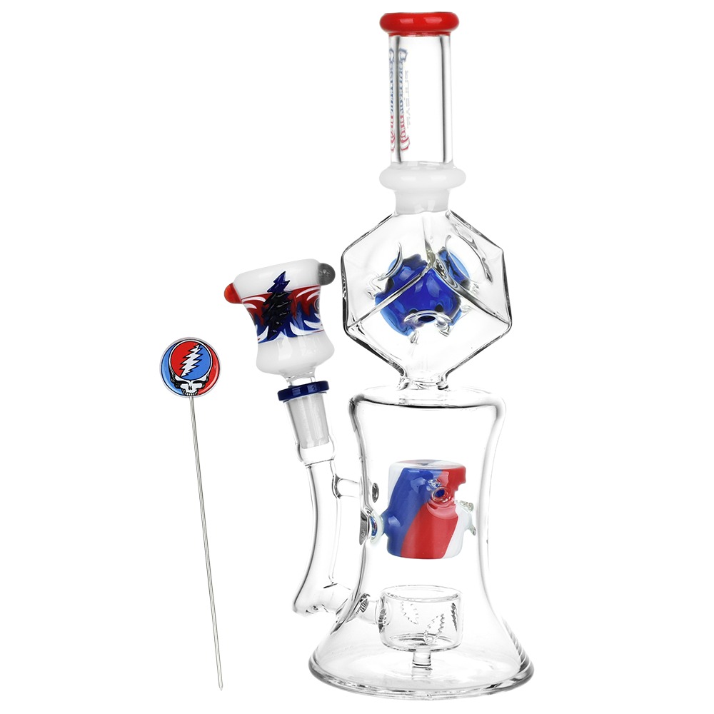 Grateful Dead x Pulsar Tesseract Hypercube Bong Set | Back View