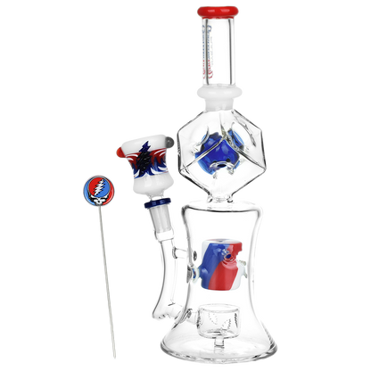 Grateful Dead x Pulsar Tesseract Hypercube Bong Set | Back View