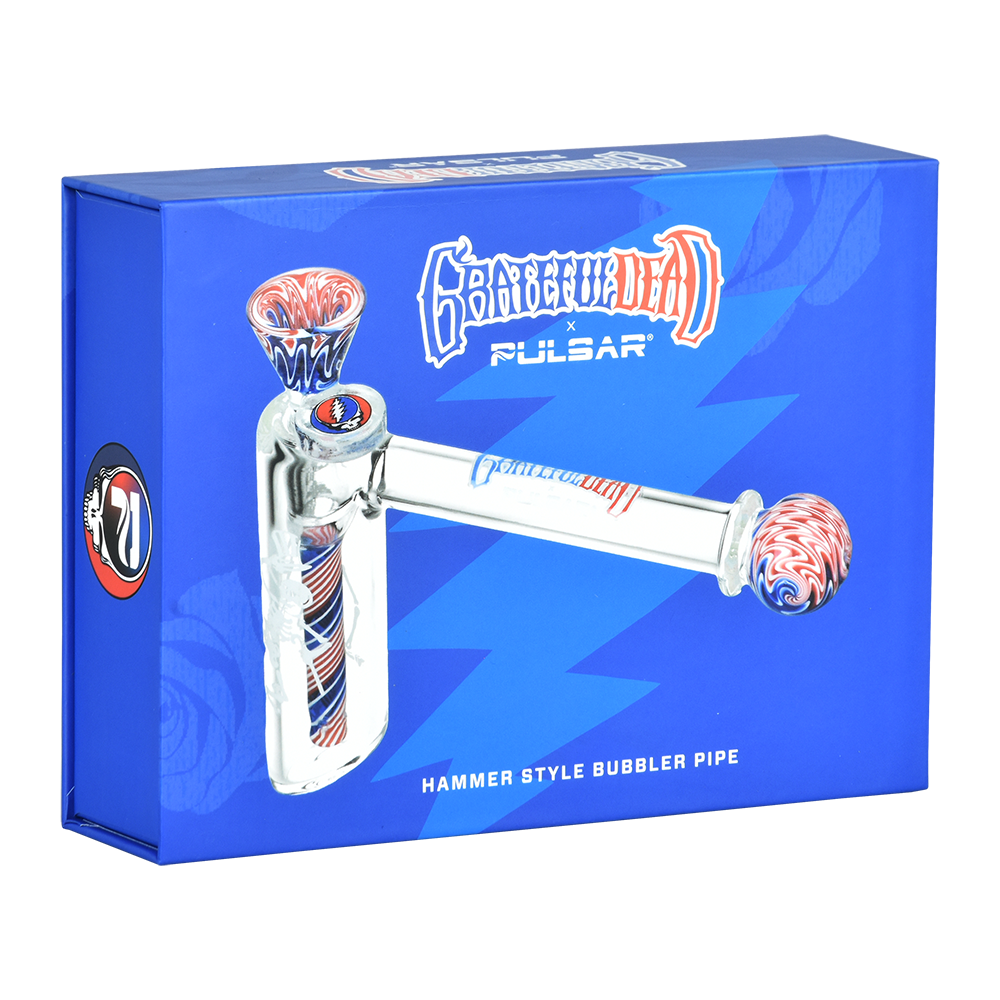 Grateful Dead x Pulsar Wig Wag Hammer Bubbler | Packaging