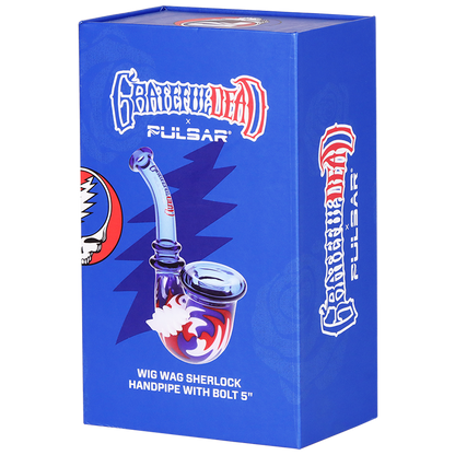 Grateful Dead x Pulsar Wig Wag Sherlock Pipe | Gift Box Packaging | Front View