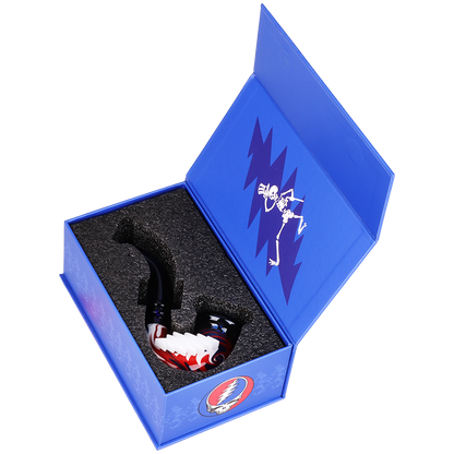 Grateful Dead x Pulsar Wig Wag Sherlock Pipe | Gift Box Packaging | Open View