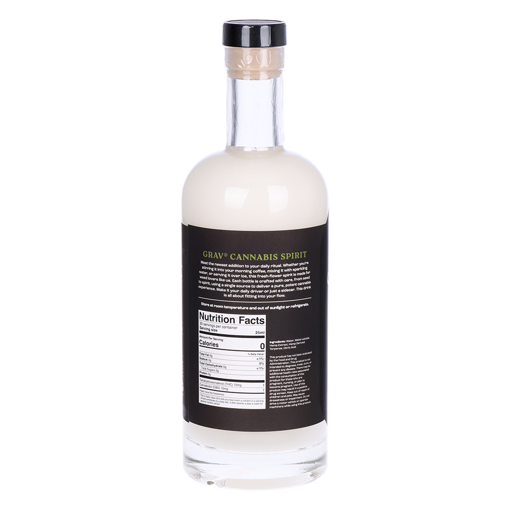 GRAV Black Label D9 THC Spirits | Nutrition Info