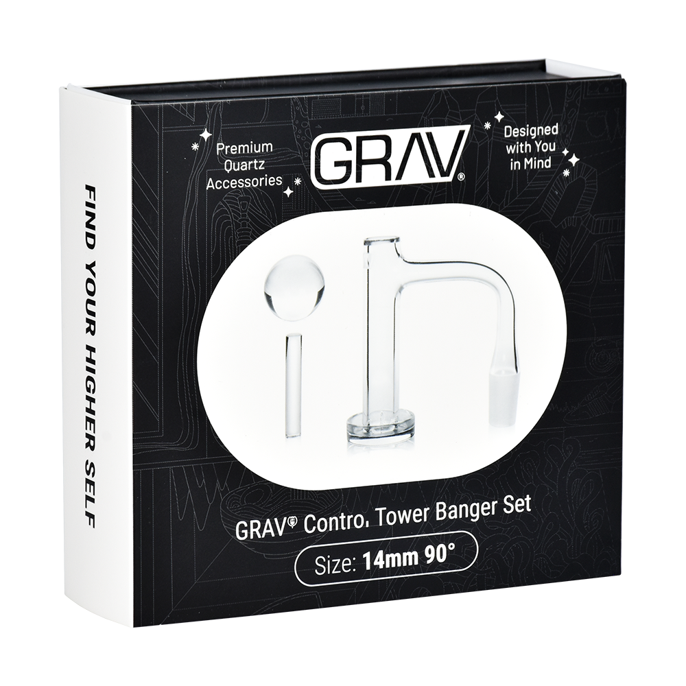 GRAV Control Tower Banger Set | 90 Degree | Packaging