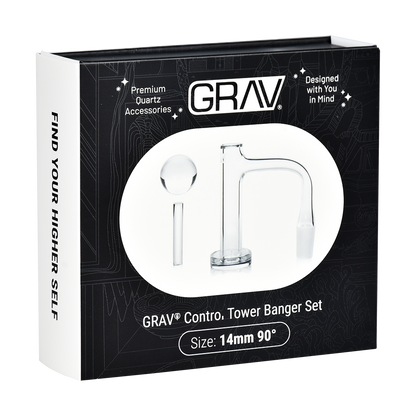 GRAV Control Tower Banger Set | 90 Degree | Packaging