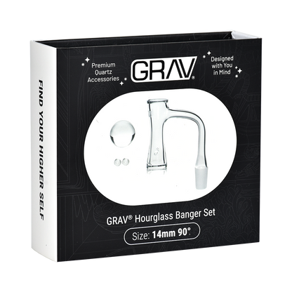 GRAV Hourglass Banger Set | 90 Degree | Packaging