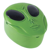 Green Alien Covered Ashtray | Closed View
