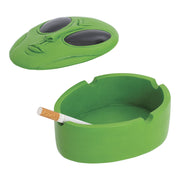 Green Alien Covered Ashtray | Open View