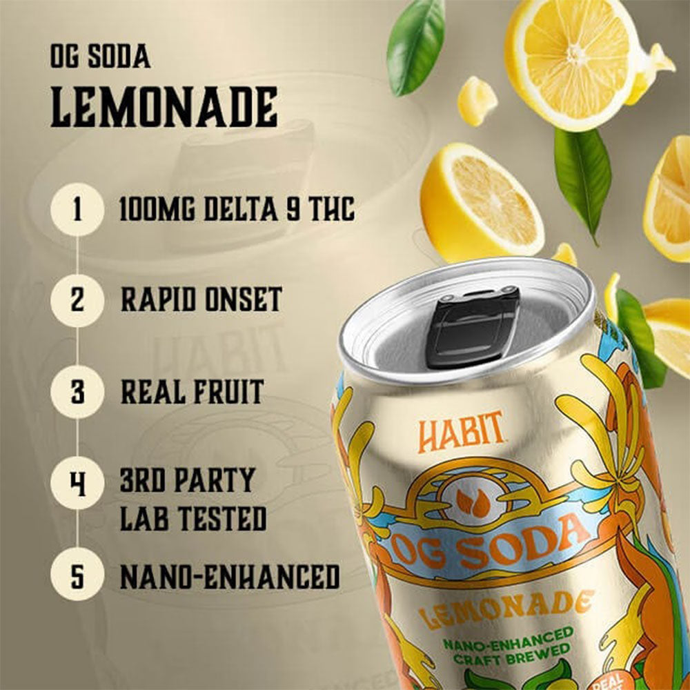 Habit D9 THC OG Soda | Lemonade | Information