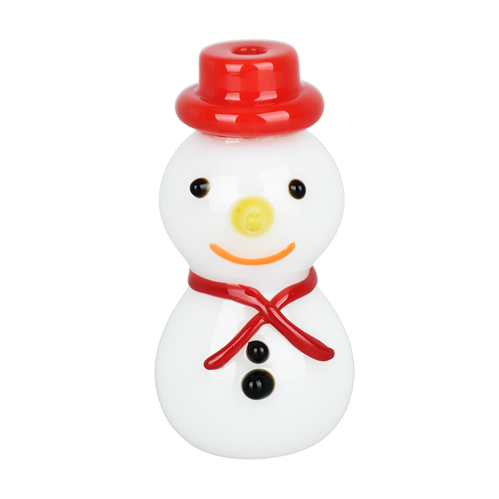 Happy Snowman Hand Pipe | Back View